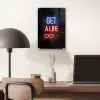 Gaming - Tekst - Get a life - Neon - Zwart plexiglas 5mm klein -sfeer6
