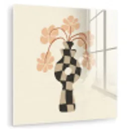 Bloemen - Vaas - Abstracte kunst - Modern plexiglas 5mm klein -zzzproduct_nieuw