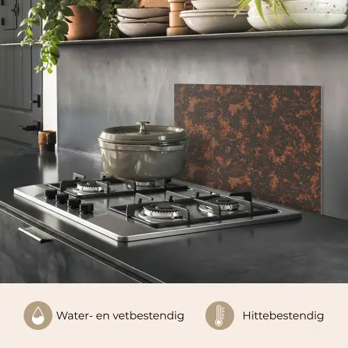 Zwart - Vlekken - Roest - Bruin keuken achterwand spatscherm klein 900 -usp_NL