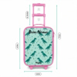 Dinos - Patroon - Groen Kinderkoffer - Roze klein -productfoto_formaten