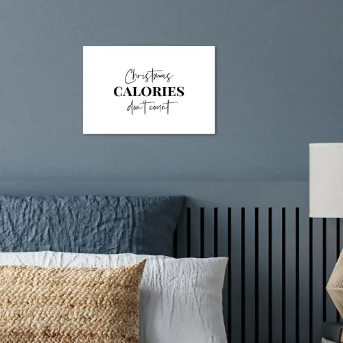 Kerst quote - Winter - Christmas calories - Wit poster papier klein -sfeer2