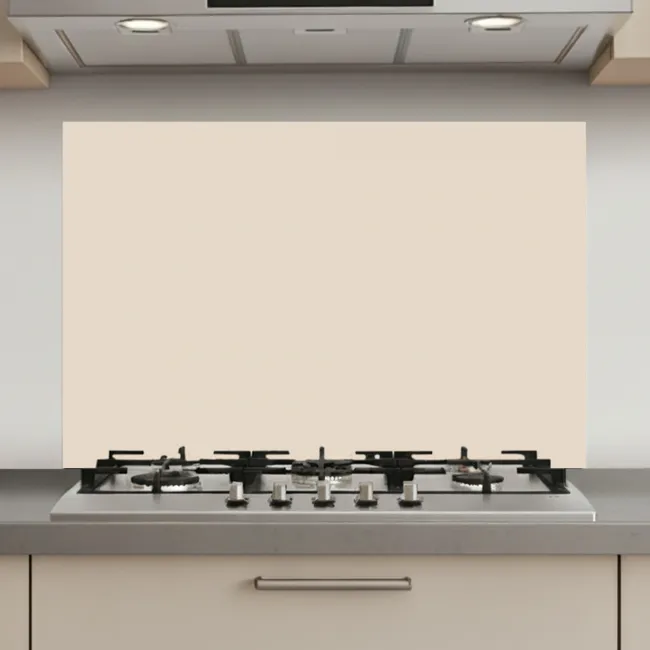 Beige - Effen kleur keuken achterwand spatscherm klein 900 -3d_website