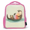 Otter - Strandbal - Kleurrijk Kinderrugzak - Roze middel -3d