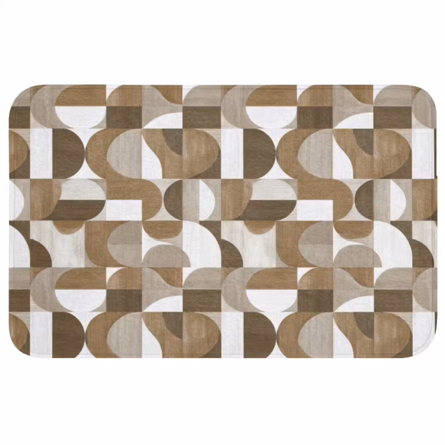 Badmat - Abstract - Retro - Bruin