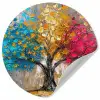 Boom - Kleurrijk - Grijs - Modern Wandcirkel behangsticker klein -3d
