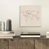 Wereldkaart - Simpel - Vliegtuig aluminium wit klein -sfeer1