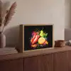 Paprika - Peer - Citroen - Graffiti - Verf - Abstract Light Box met batterij (Wandlamp) middel -sfeer2