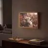 Schotse hooglander - Dier - Natuur - Bloemen - Botanisch Light Box met batterij (Wandlamp) middel -sfeer1