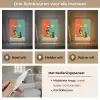 Retro - Jongen - Hond - Rood - Groen Light Box met kabel (Tafellamp) klein -USP_lichtkleurNL
