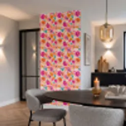 Bloesems - Vrolijk - Kleurrijk Behang Vinyl klein 1060 -sfeer3