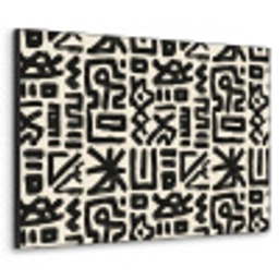 Geometrisch - Figuren - Zwart Textielframe zwart klein 947 -3d