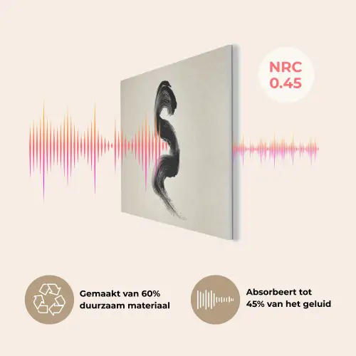 Penseelstreek - Zwart - Minimalistisch PET vilt klein -USP_NL