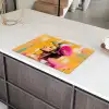 Vogel - Vrouw - Abstract - Bloem Inductie beschermer vinyl 3mm klein -sfeer8
