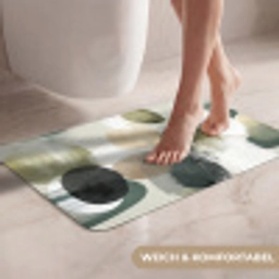 Minimalistisch - Cirkels - Penseelstreken - Beige WCmat klein -USP_ZachtDE