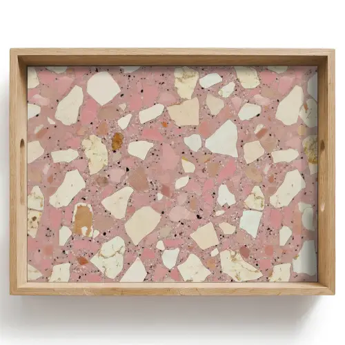 Roze - Decoratie - Stenen - Terrazzo Dienblad Rechthoek middel -z3d_shopping