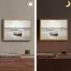 Roeiboot - Zee - Horizon Light Box met batterij (Wandlamp) middel -sfeer3