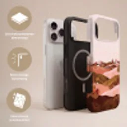 Heuvellandschap - Grafisch - Terracotta Toughcase MagSafe Apple iPhone 17 Pro Max klein -USP_Lagen_NL