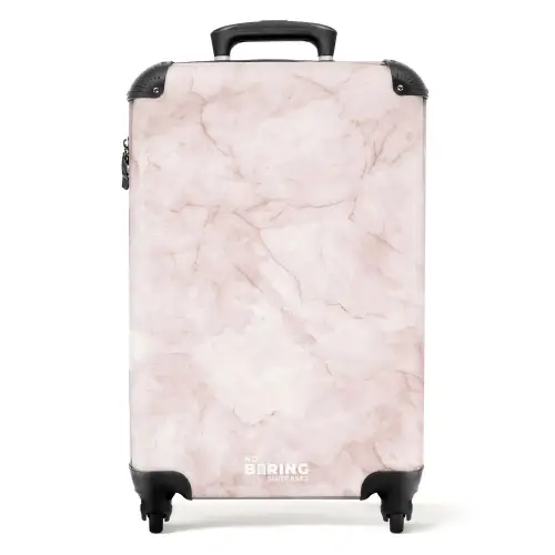 Marmer - Zachtroze Marmer NBS - Handbagage koffer - Kinderen Unisex middel -productfoto_recht