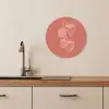 Minimalistisch - Illustratie - Aardbei - Tak KitchenYeah - Keuken - Wandcirkel Forex klein -sfeer3