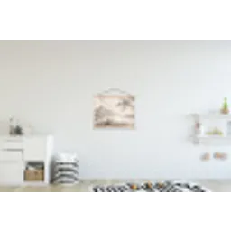 Landschap - Bergen - Meer - Natuur textielposter latten blank klein -kinderkamer