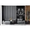 Tijger - Dieren - Zwart - Wit - Portret - Wild fotobehang vinyl groot -bank