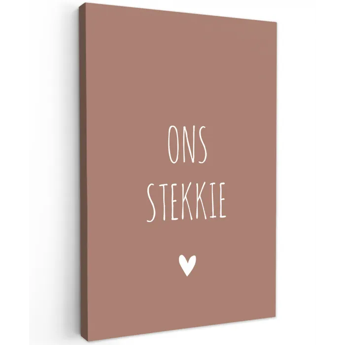 Quotes - Ons stekkie - Spreuken Tuinposter op houten frame 2 cm dik klein -3d