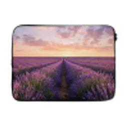 Landschap - Lavendelveld - Paars laptophoes neopreen klein -3d