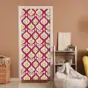 Retro - Floraal - Paars deurposter klein 289 -sfeer1