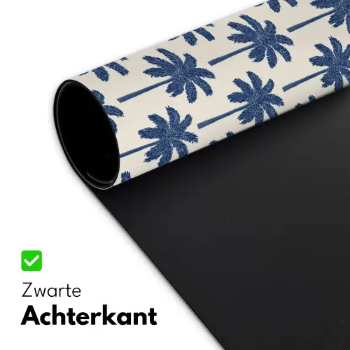 Symmetrisch - Palm - Blauw Muismat XXL klein 681 -sfeer2