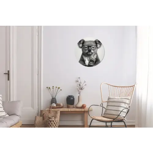 Koala - Bril - Toilet Wandcirkel aluminium klein -woonkamer