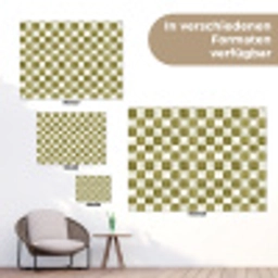 Schaak - Patroon - Groen tuinposter los doek klein 239 -Xsfeer9_DE