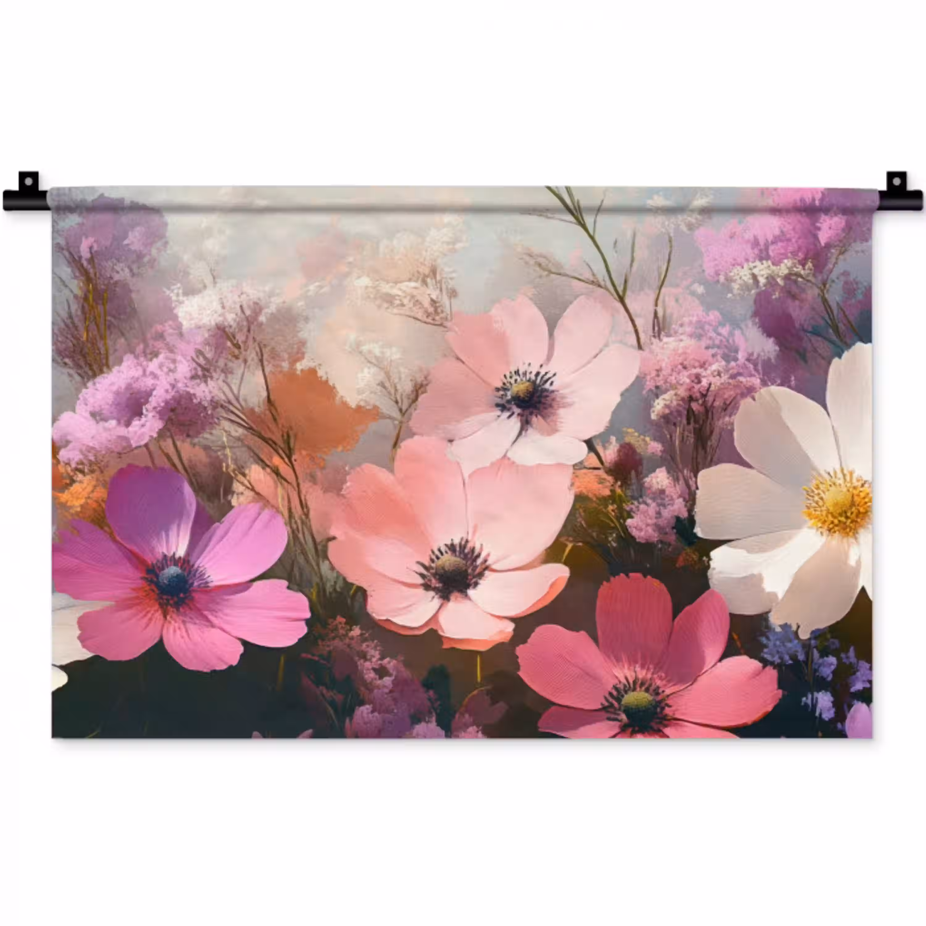 Bloemen - Kleurrijk - Bloei Wandkleed katoen klein -zz3d