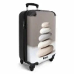 Gestapelde - Stenen - Grijs NBS - Handbagage koffer - Volwassenen Unisex middel -productfoto_3d