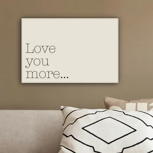 Minimalistisch - Love - Beige canvas 2cm klein -sfeer3