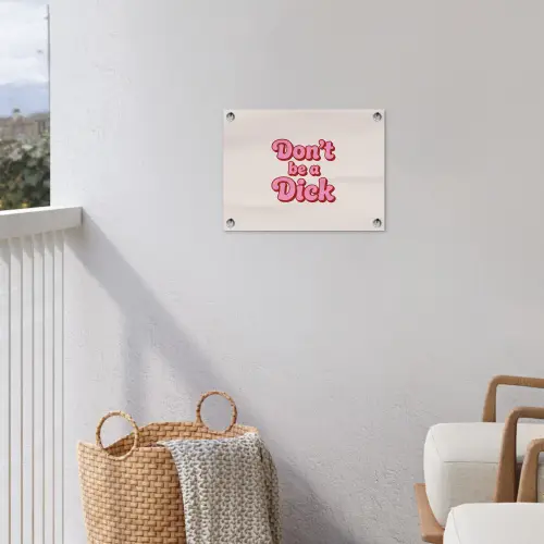 Tekst - Boodschap - Roze tuinposter los doek klein -sfeer8