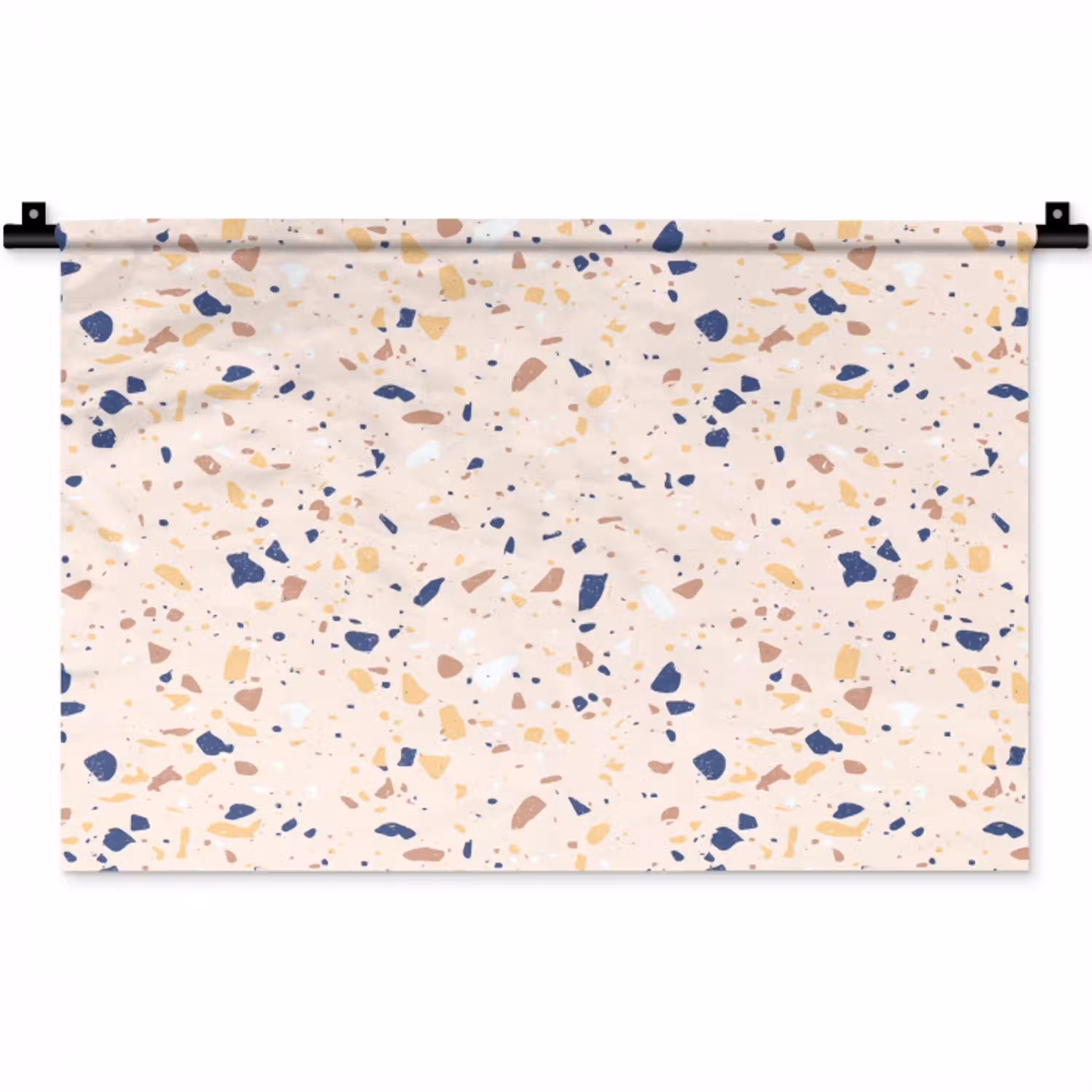 Terrazzo -  Patroon - Kleurrijk - Indigo Wandkleed katoen klein 269 -zz3d