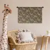Bruin - Groen - Bloemen Wandkleed katoen klein 269 -wsfeer5_kind