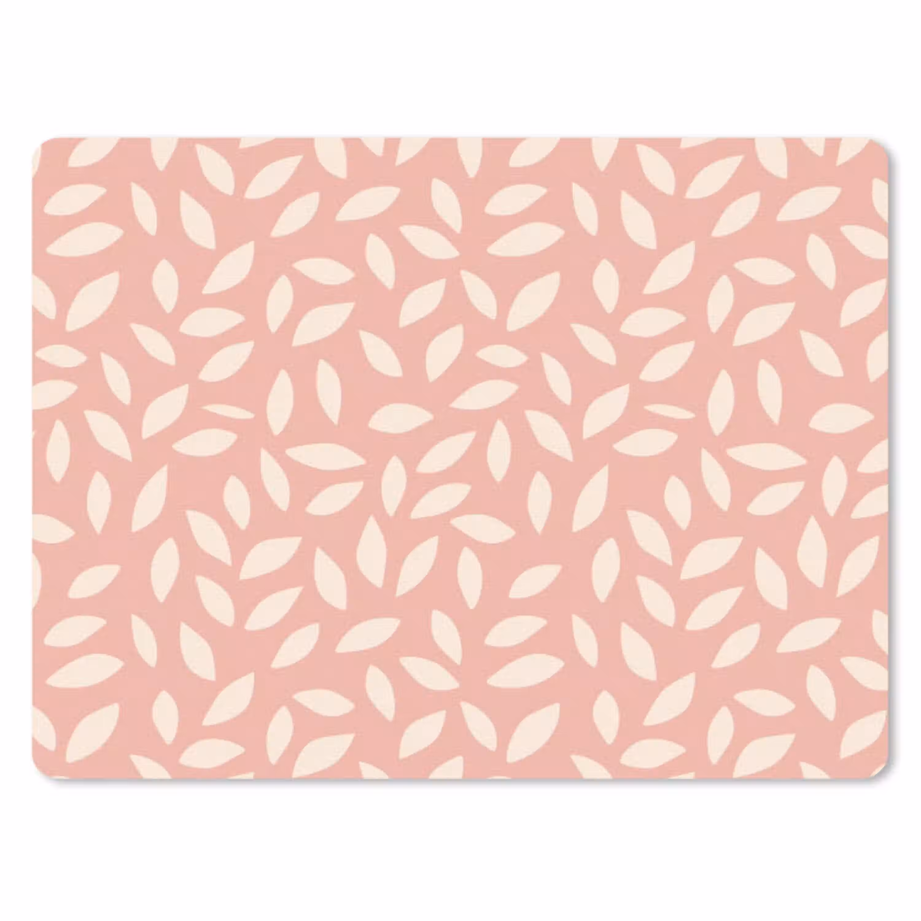 Roze - Bladeren - Speels - Patroon muismat rubber klein 262 -3d