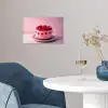 Taart - Hart - Roze poster papier klein -sfeer3