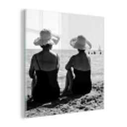 Vrouwen - Zonnehoed - Strand - Zwart - Wit plexiglas 5mm klein -z3d