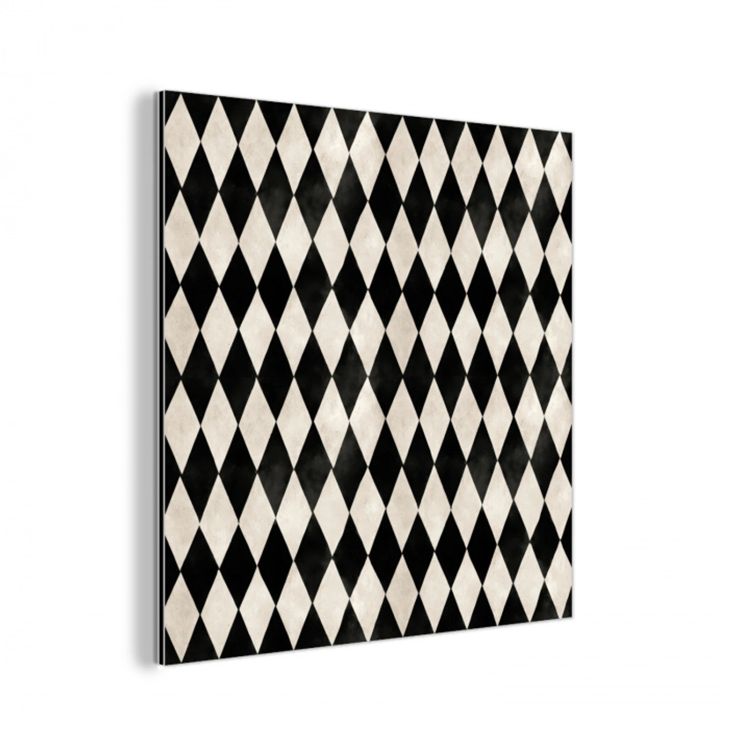 Klassiek - Patroon - Zwart aluminium wit klein 46 -3d