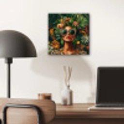 Vrouw - Panterprint - Jungle - Natuur - Luxe aluminium wit klein -sfeer5