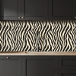 Zebra - Print - Klassiek - Zwart keuken achterwand 2 middel 871 -sfeer1