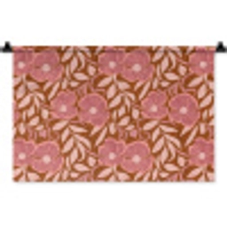 Sfeer - Bloemen - Roze Wandkleed katoen klein 269 -zz3d