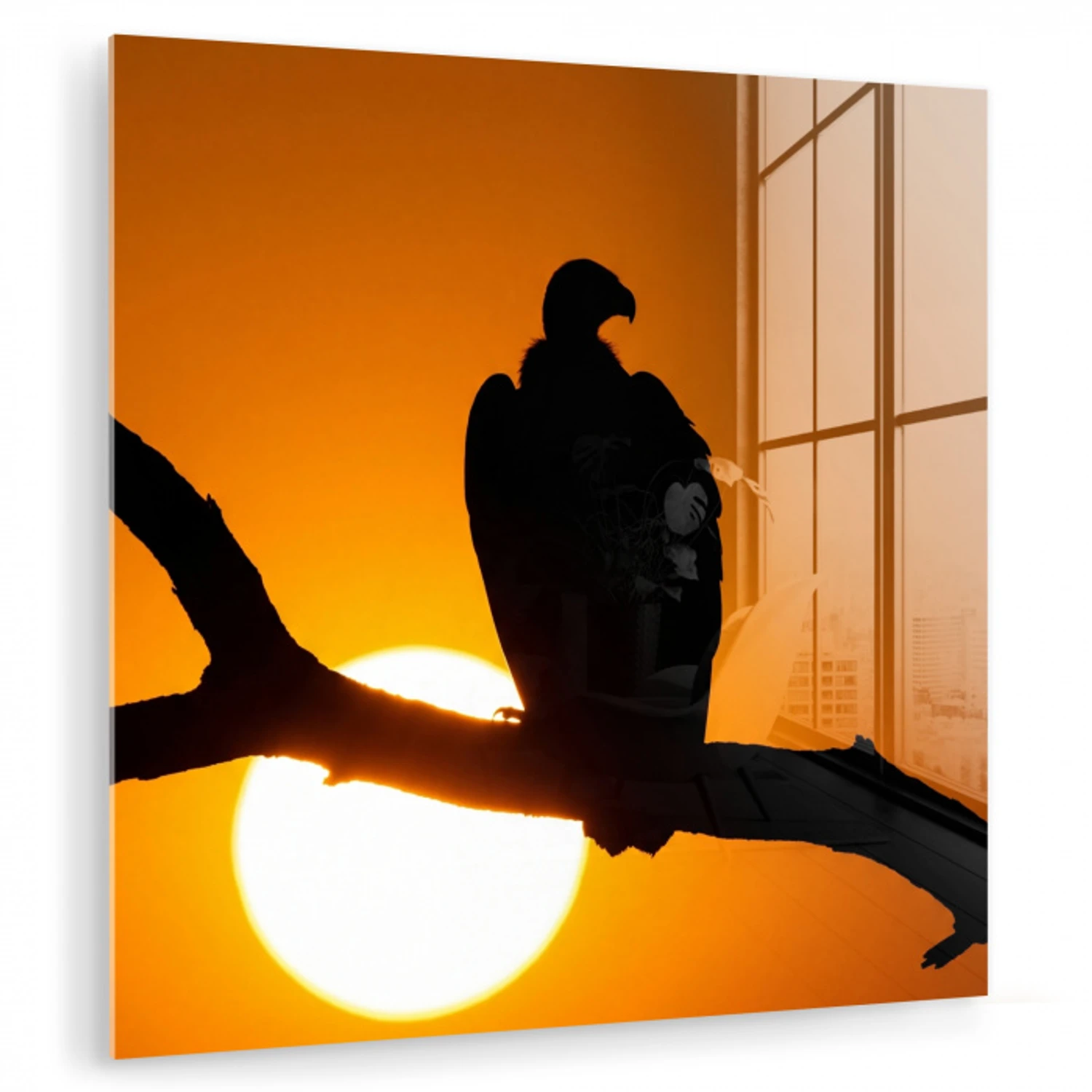 Gier - Tak - Zon - Oranje plexiglas 5mm klein -zzzproduct_nieuw