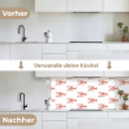 Kreeften - Rood - Patroon keuken achterwand 2 middel -voor-na_DE