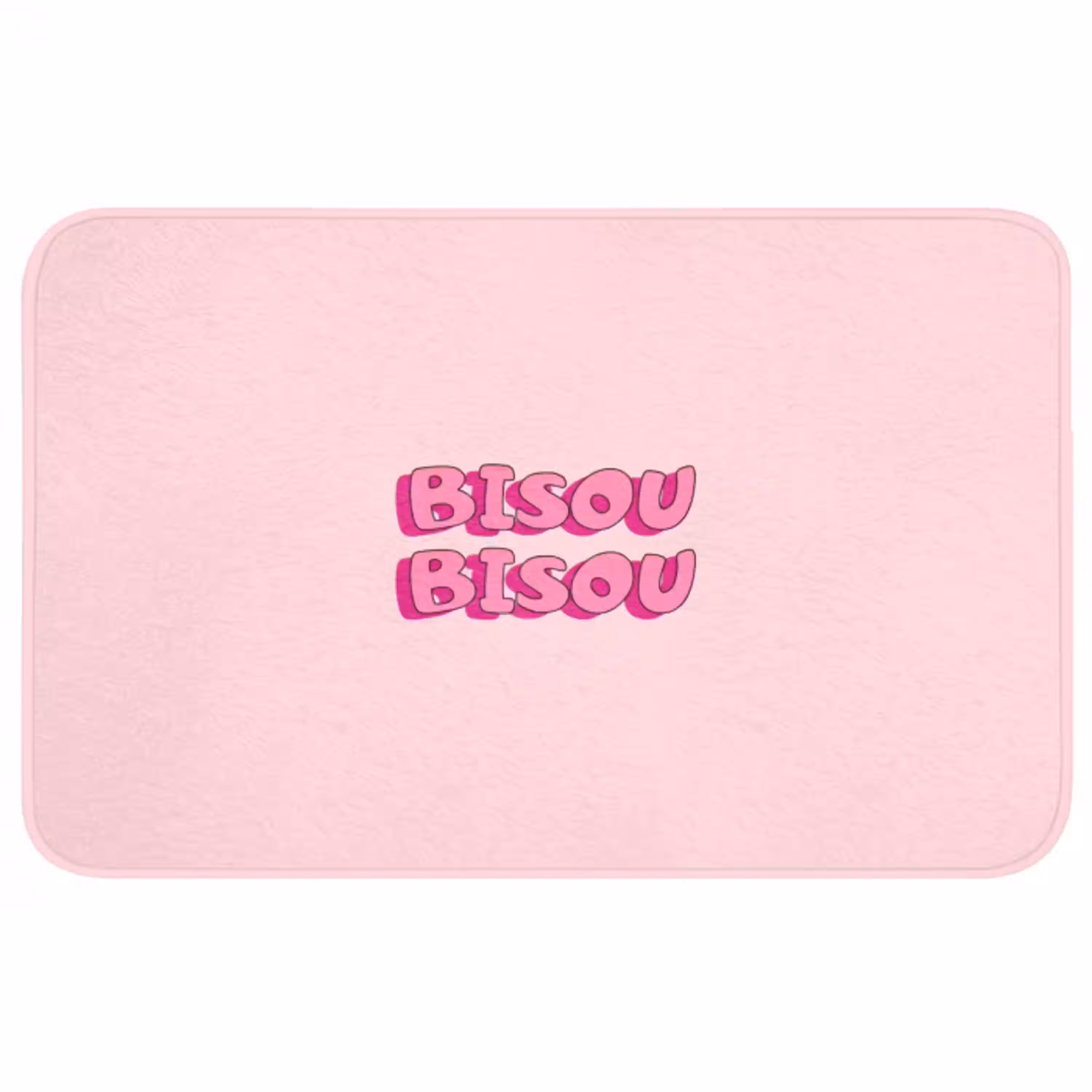 Bisou - Roze - Schaduw Badmat middel -3d