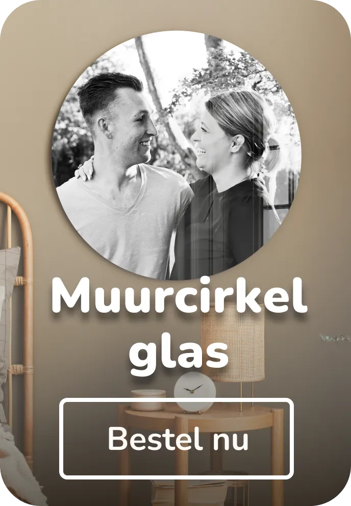 Foto op glas muurcirkel