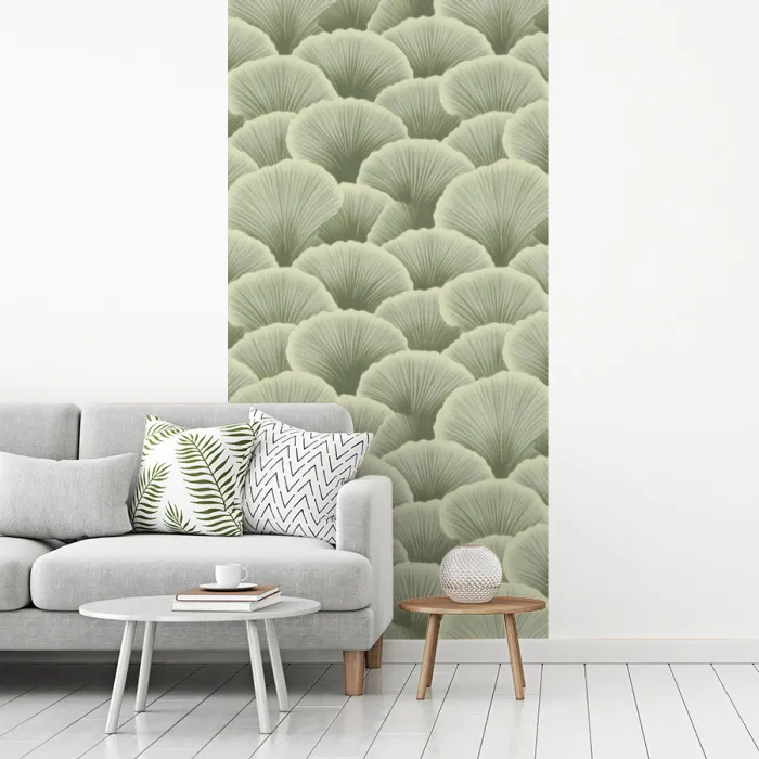 Waaier - Blad - Groen fotobehang vinyl groot 64 -woonkamer