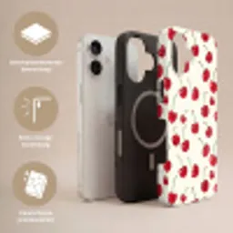 Kersen - Minimalistisch - Rood Toughcase MagSafe Apple iPhone 17 klein 1017 -USP_Lagen_NL